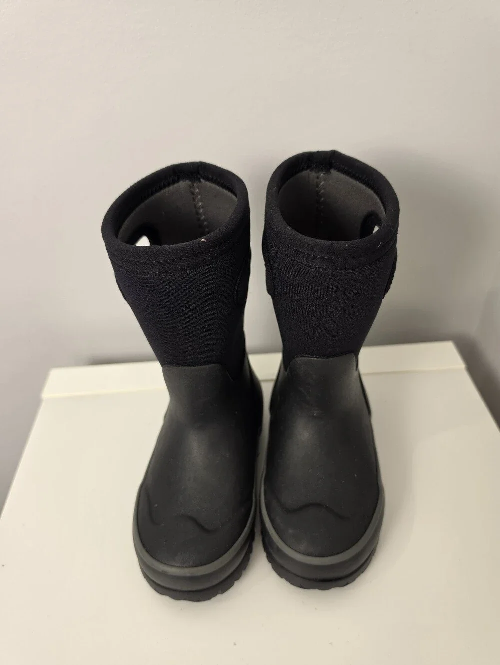 Bogs Kids Grasp Solid Waterproof Winter Rain Boots Black Toddler Infant Size 8
